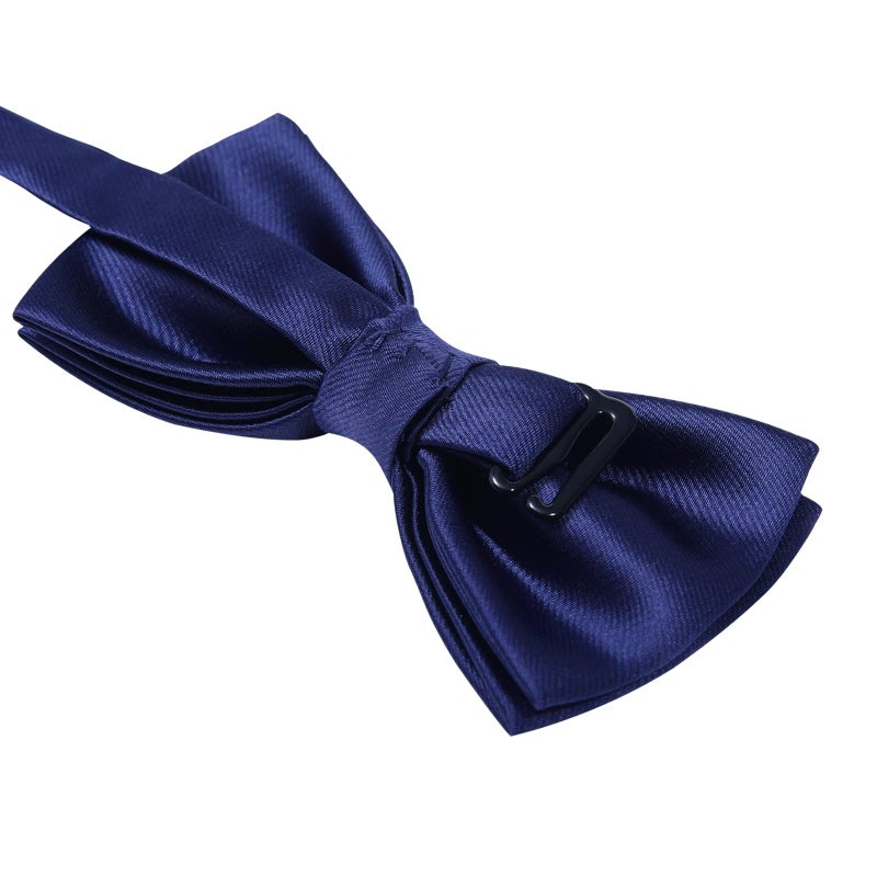 Kajeer Kids Boys Silk Bow Ties - Adjustable Bowtie for Baby Toddler Giftsï¼ˆNavy Blueï¼‰ - Image 3
